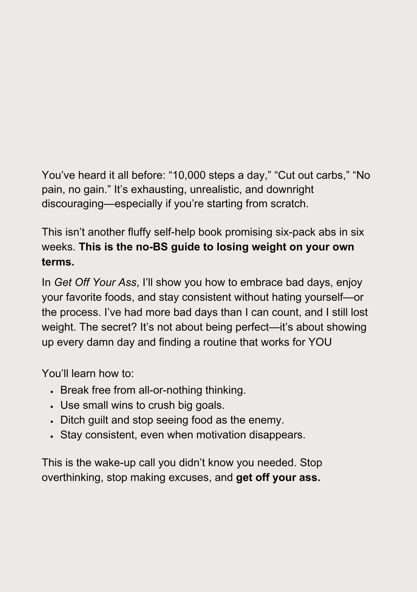Get Off Your Ass: The No-BS Guide to Losing Weight Without Losing Yourself - Image 3